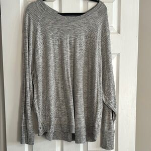 Athleta Cozy Gray Knit Sweater